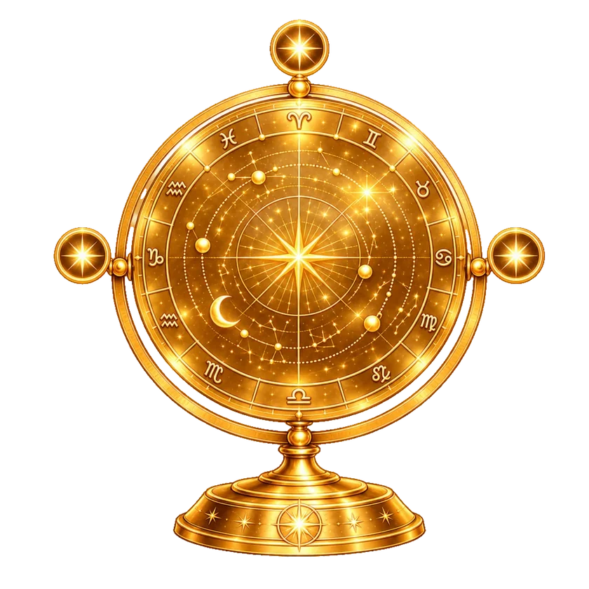 Illustrazione consulto astrologico oracle
