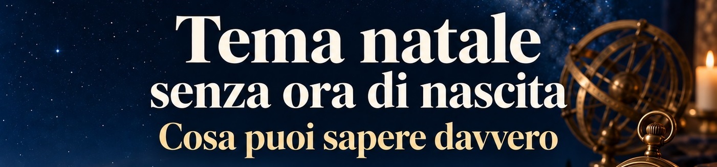 Tema natale senza ora di nascita: cosa puoi sapere davvero